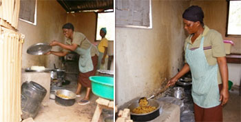 Ruphence with her improved stove